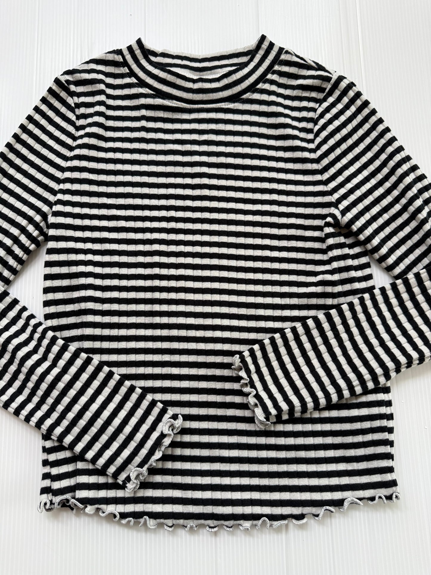#167 Cat & Jack Girls Striped LS - M (7/8)