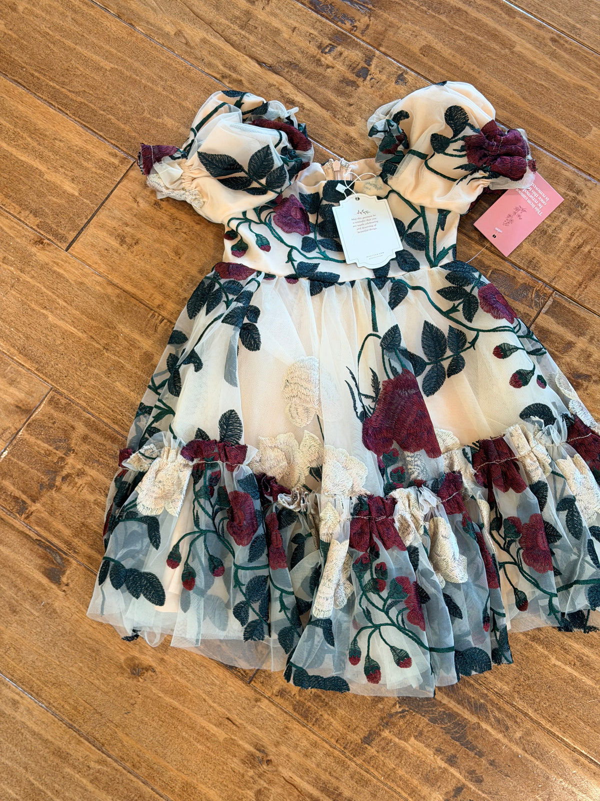 #99 girls Ivy city rose tulle dress size 2