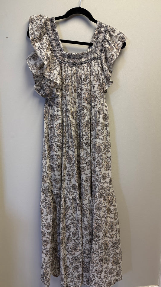 #17 Free People BONITA MIDI DRESS COLOR: TEA COMBO Size XS
