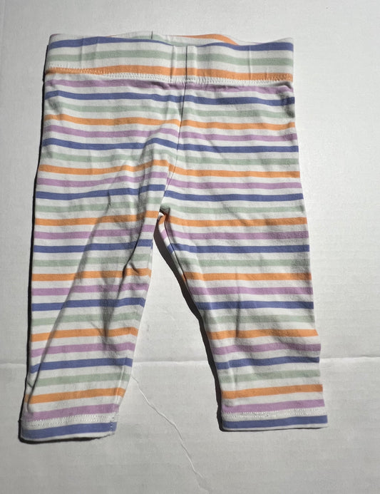 #95 Girls Capri Striped Pants 18mo - Dip