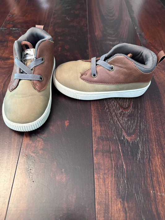 Carters - Tan, Brown and Gray High Top Shoes - Toddler Boys Size 8