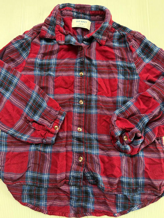 #167 Old Navy Girls Flannel - L (10/12)