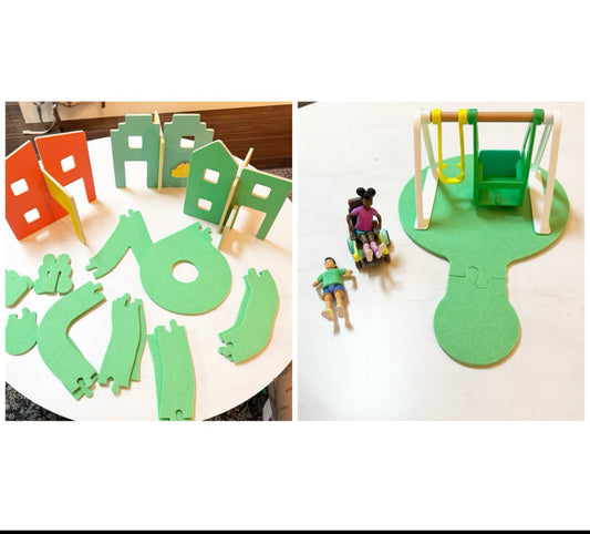 Seller 196 Lovevery modular town and swingset