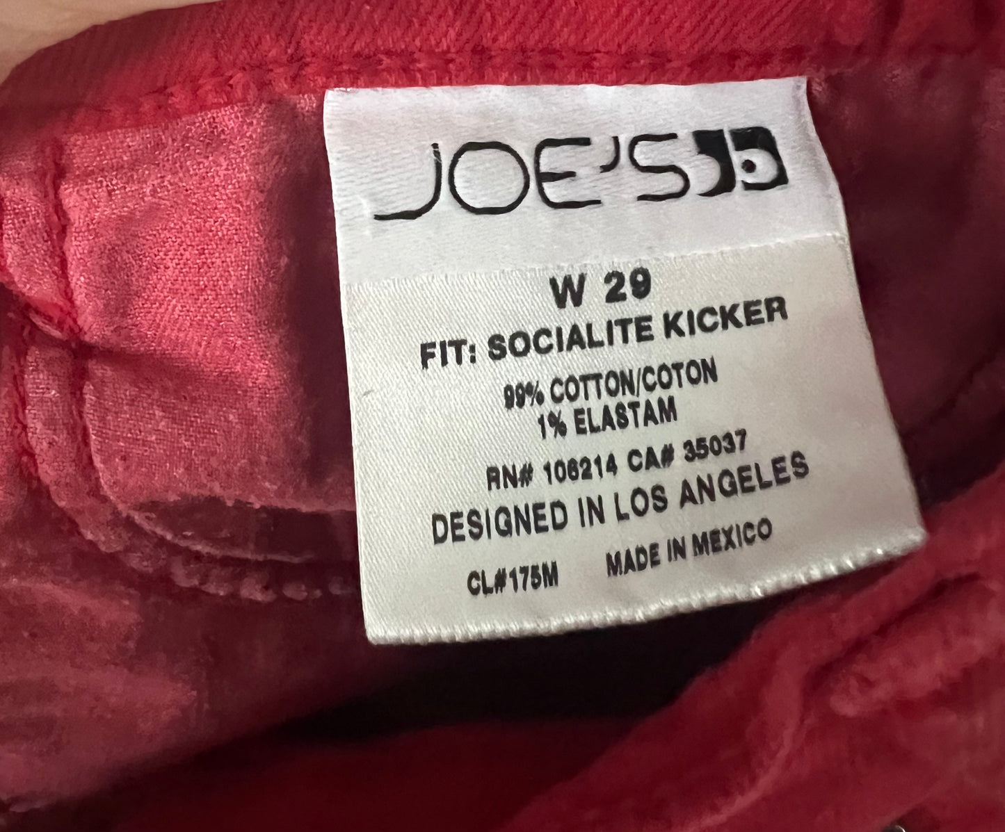 Women's Joe’s Red Capri Pants Fit like Size 4/6 VGUC