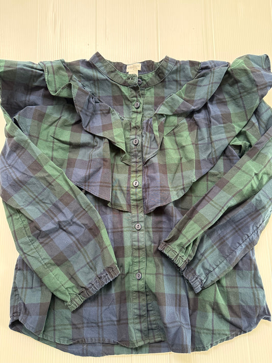 #167 Crewcuts Girls Plaid Blouse - 10