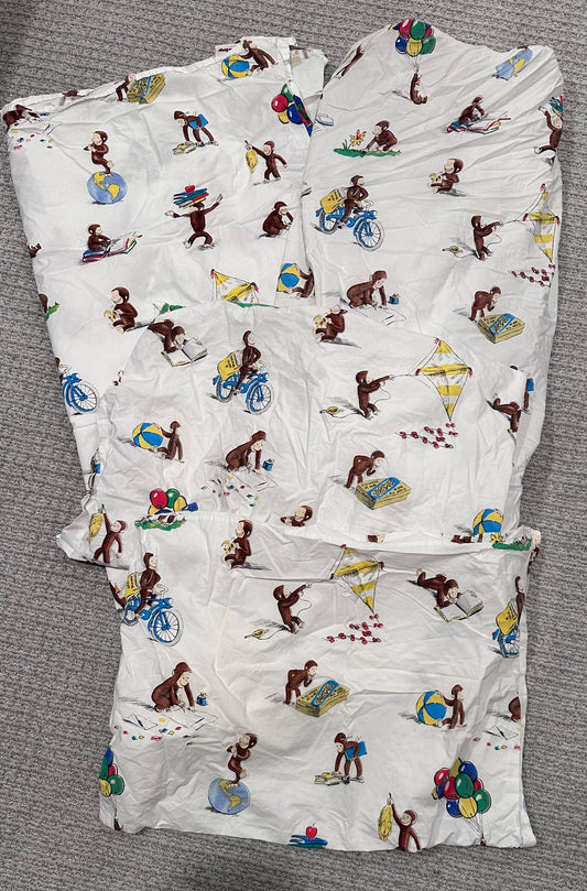 Full size Curious George Pottery Barn Bed Sheets