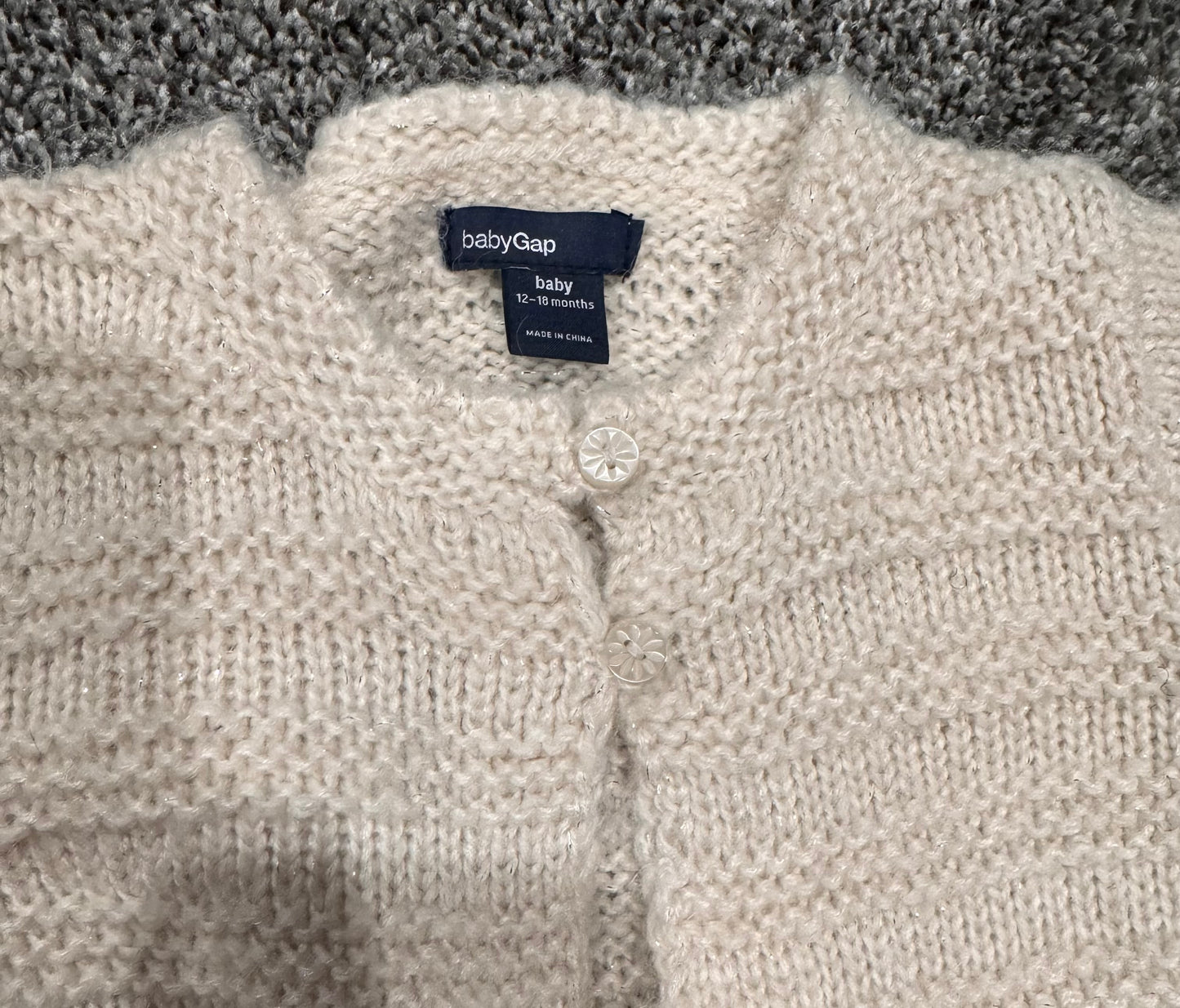 #85 EUC - Baby Gap Cardigan - Girls 12/18 Month