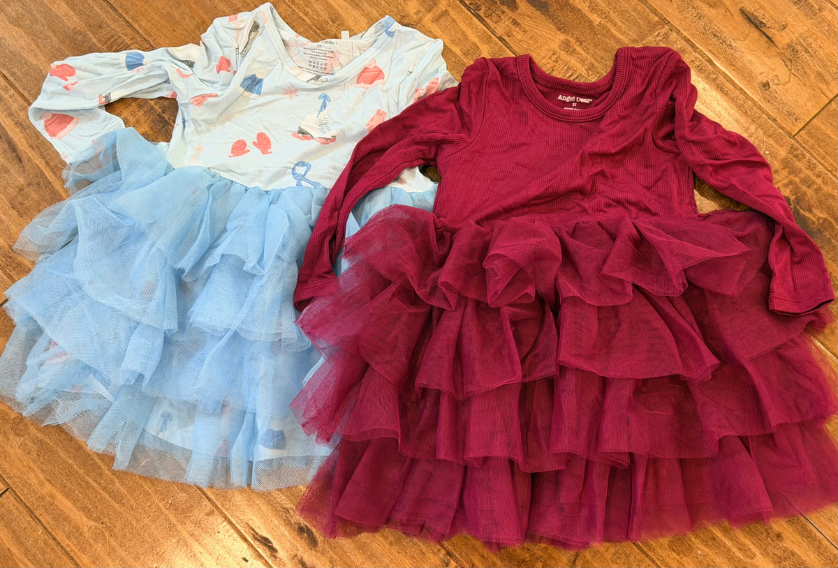 #99 girls angel dear tulle dress bundle size 3