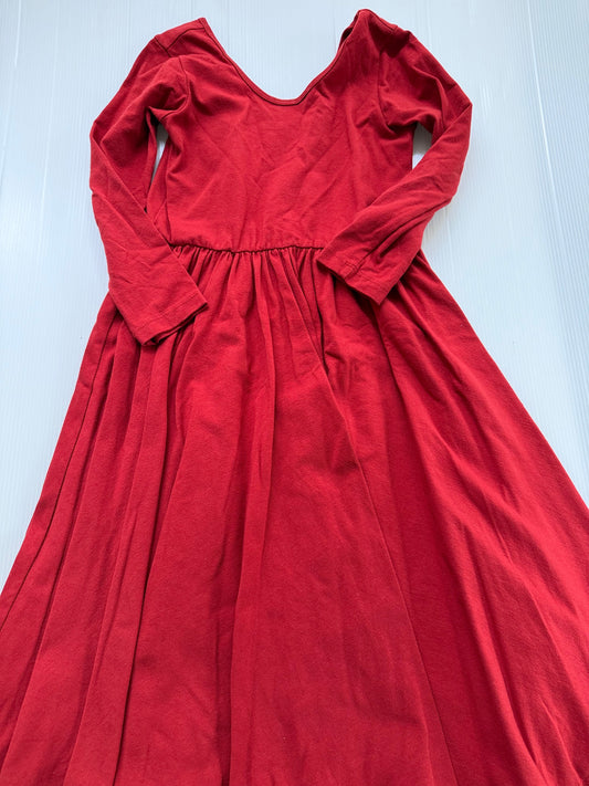 #167 Alice + Ames Rust Girls Dress - 8