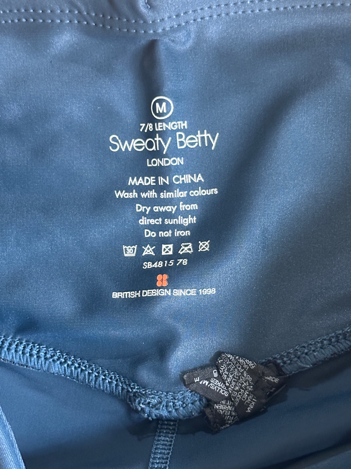#163 Sweaty Betty Teal Leggings - Women's M - EUC