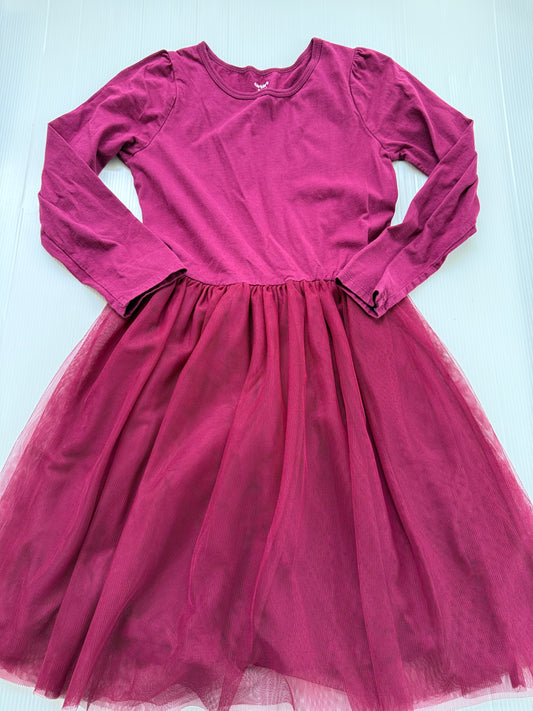 #167 Carters Girls Burgundy Dress -10