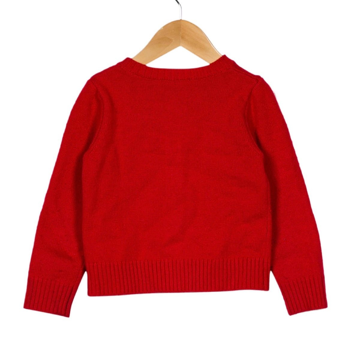 #52 - Jacadi Paris Girl’s Red Cardigan Sweater - Size 4  / 104 - Like New