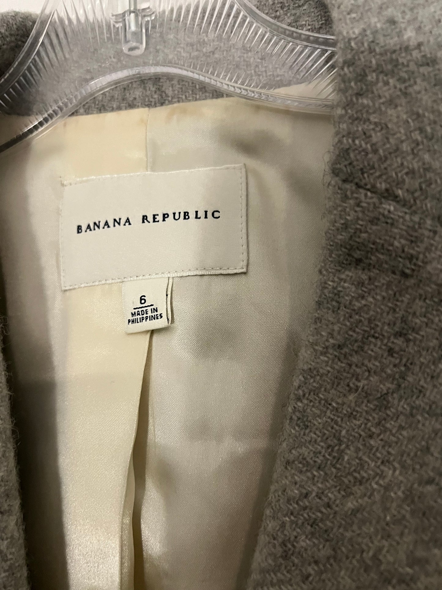 Women’s Banana Republic Gray Blazer Size 6 VGUC