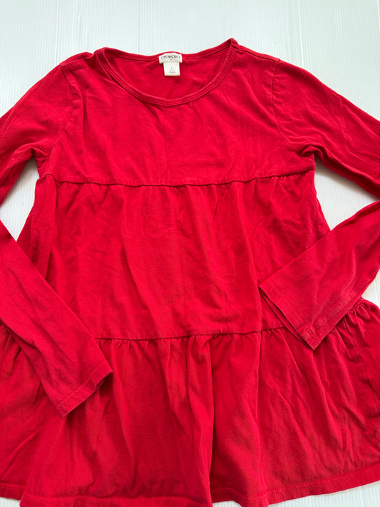 #167 Crewcuts Girls Red Tunic - L