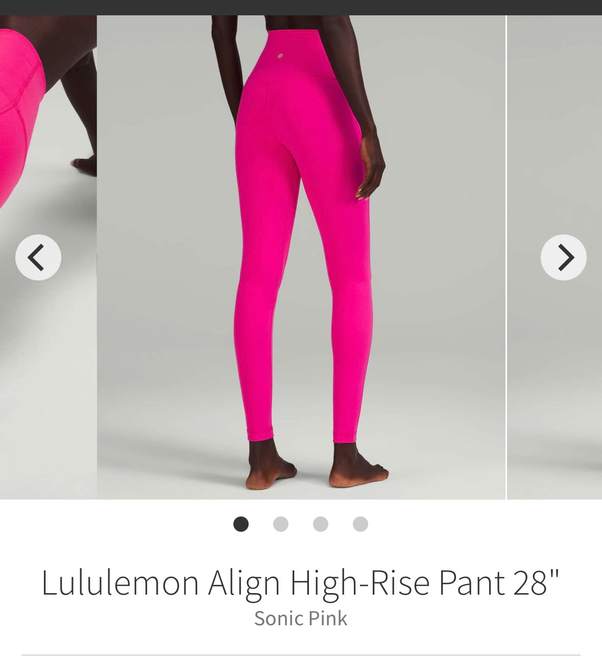 #133 Lululemon Sz 0 Align High Rise 28 inch Sonic Pink!