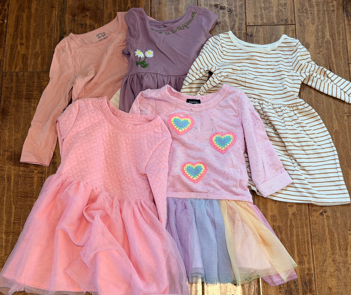#99 Girls long sleeve dress bundle size 3