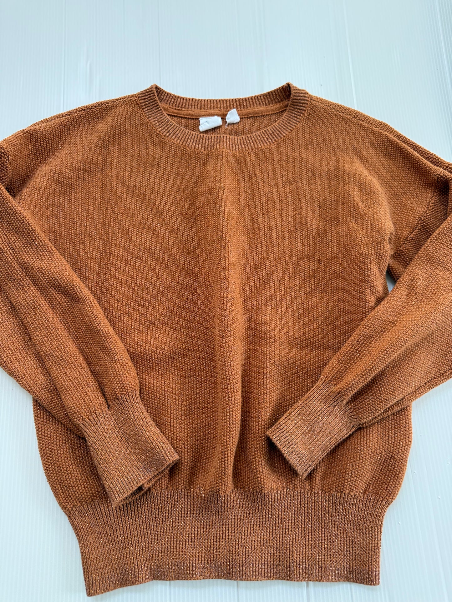 #167 Gap Girls Brown Sparkle Sweater - L