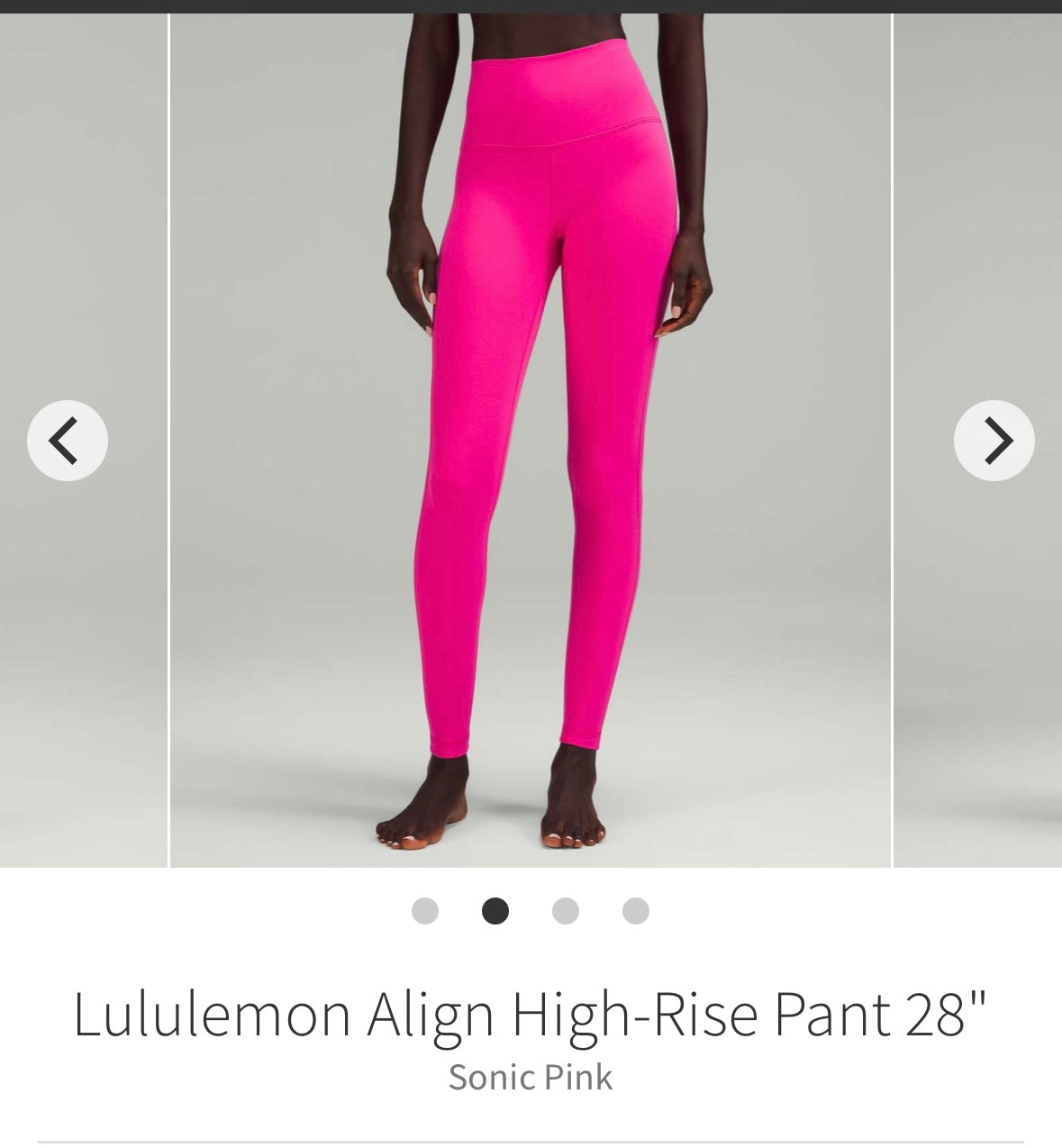#133 Lululemon Sz 0 Align High Rise 28 inch Sonic Pink!