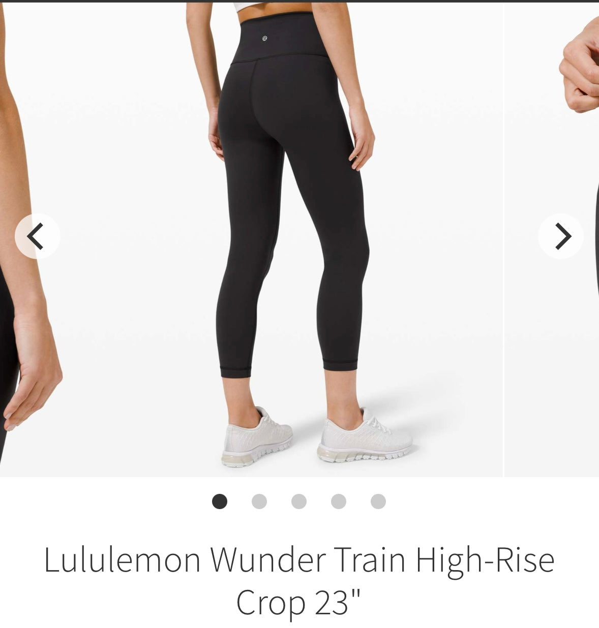 #133 Lululemon Sz 4 Wunder Train High Rise Crop Black