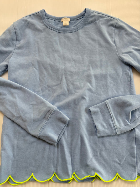 #167 Crewcuts Girls Blue Scallop Sweatshirt - XL