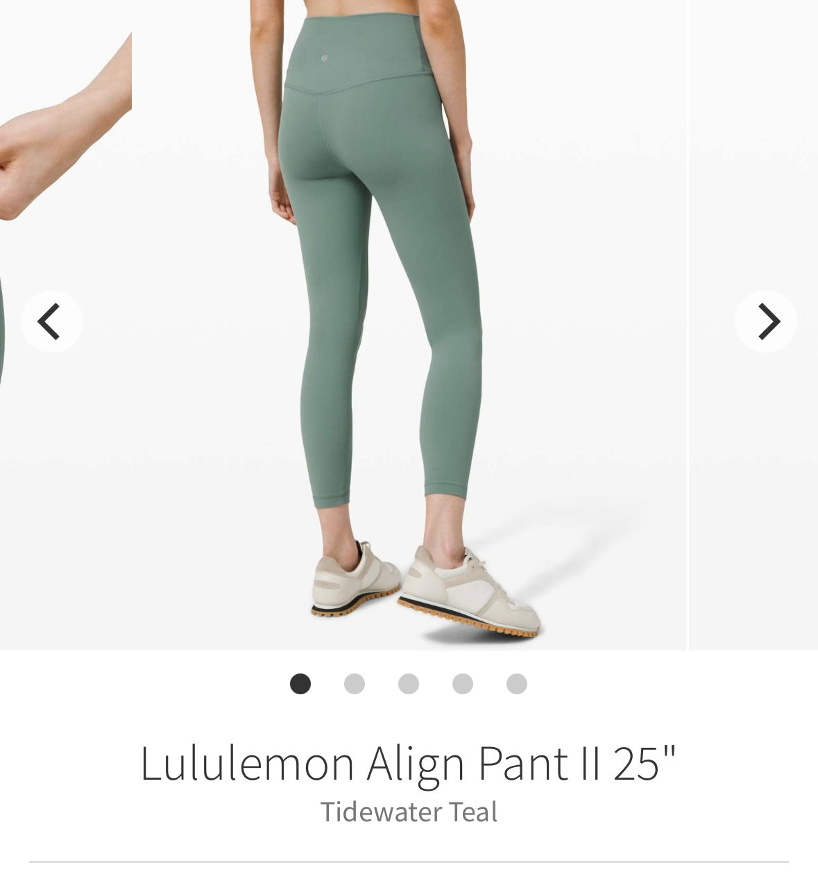 #133 Luluemon Sz 2 Align Pant 25 inch Tidewater Teal