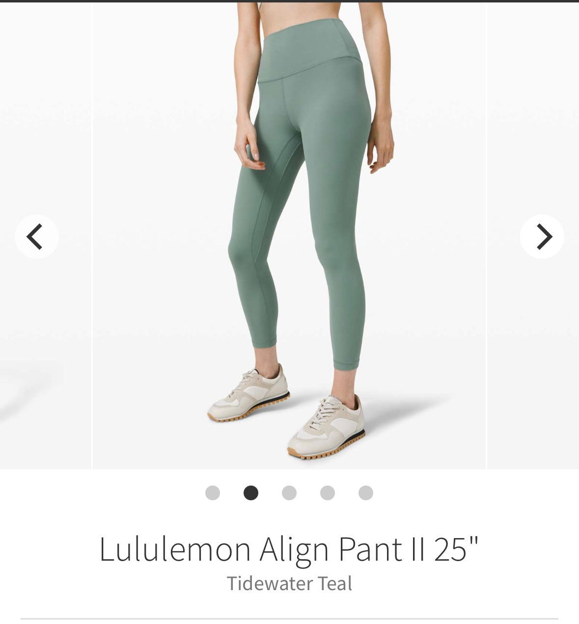 #133 Luluemon Sz 2 Align Pant 25 inch Tidewater Teal