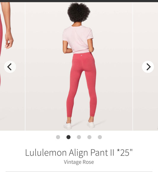 #133 Lululemon Sz 2 Align Pant 25 inch