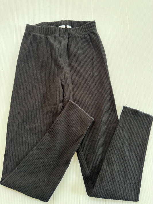 #167 Gap Girls Black Ribbed Legging - M (8)