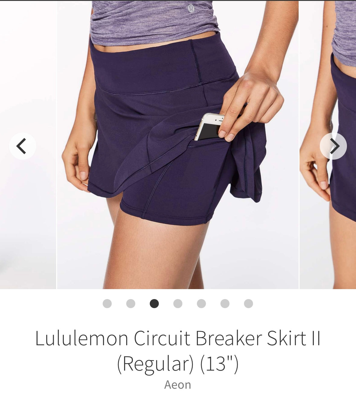 #133 Lululemon Sz 4 Circuit Breaker Skirt