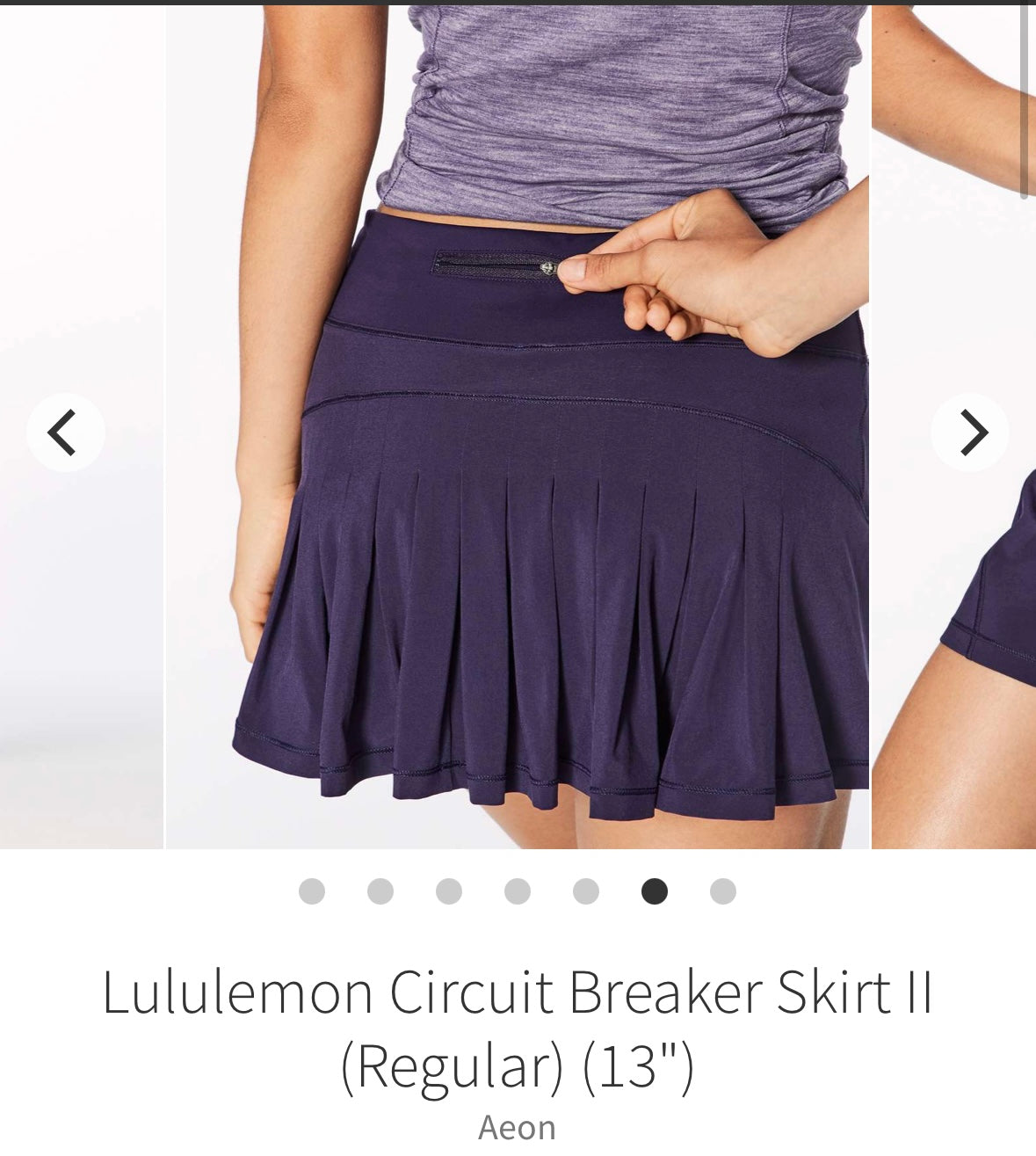 #133 Lululemon Sz 4 Circuit Breaker Skirt