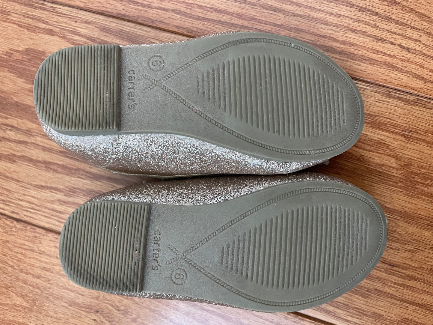 #42 Carter's Gold Flats Toddler Girls Size 6