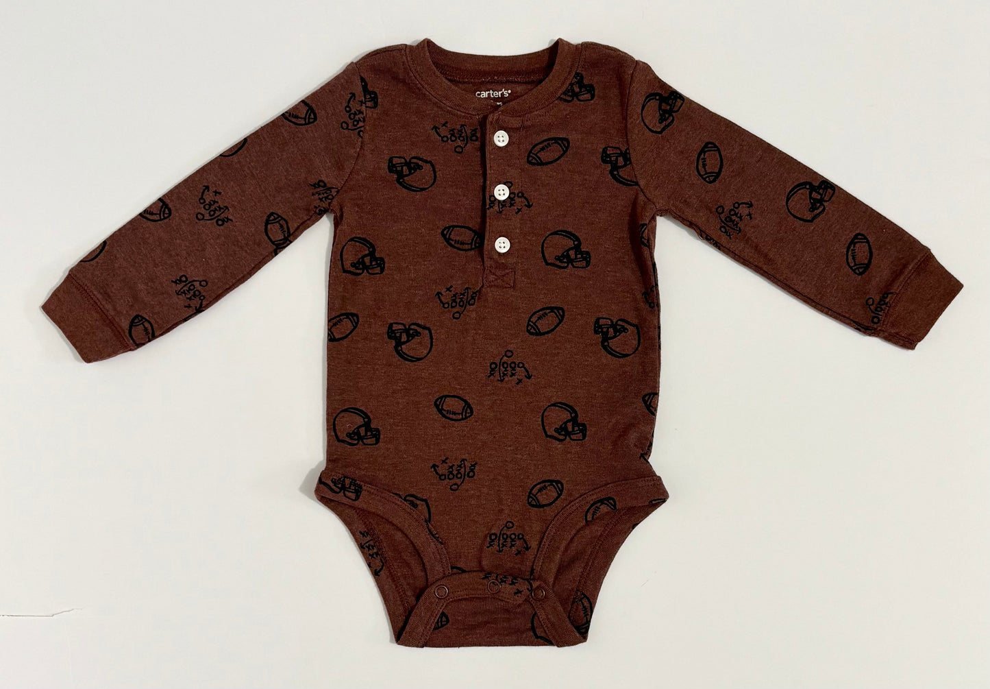 #132 - REDUCED- Carter's: Football-Themed Bodysuit/Onesie, 12M