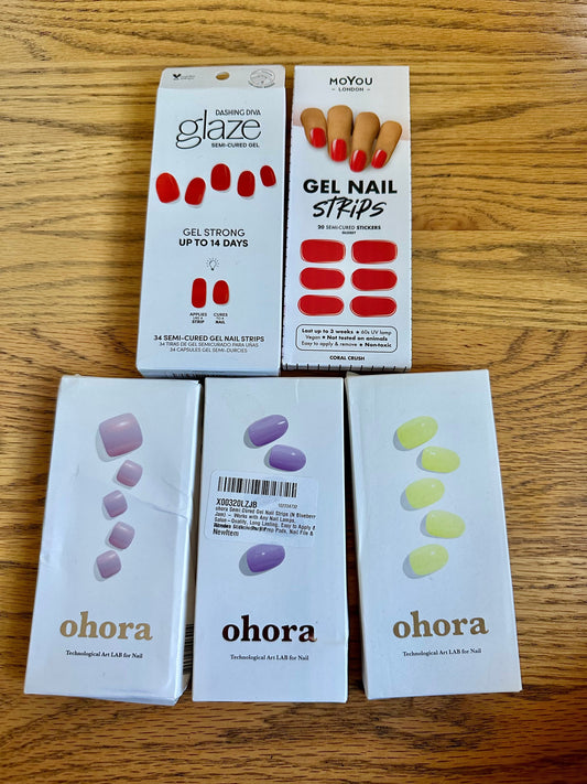 #198- BRAND NEW! Semi-Cured Gel Nail Stickers