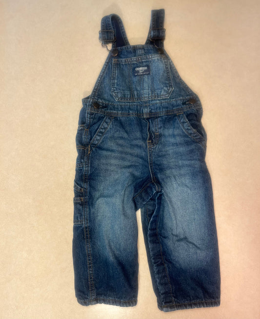 #200 OshKosh B'Gosh Fleece Lined Overalls Boys 18m