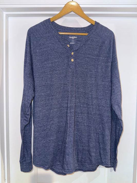 Seller #106: *Reduced* Mens XL Goodfellow & Co Navy Henley
