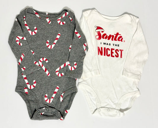 #132 - REDUCED- Carter's: Holiday Bodysuit/Onesies, 9M