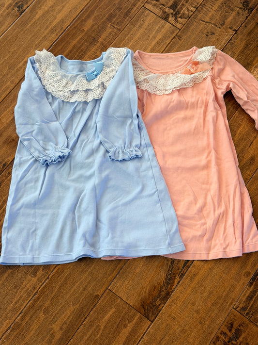 #99 girls blue and pink nightgown pajamas size 3-4