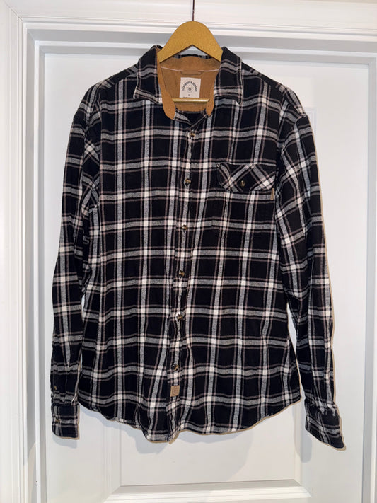Seller #106: *Reduced* Mens XL Customized Version Black/Brown Flannel