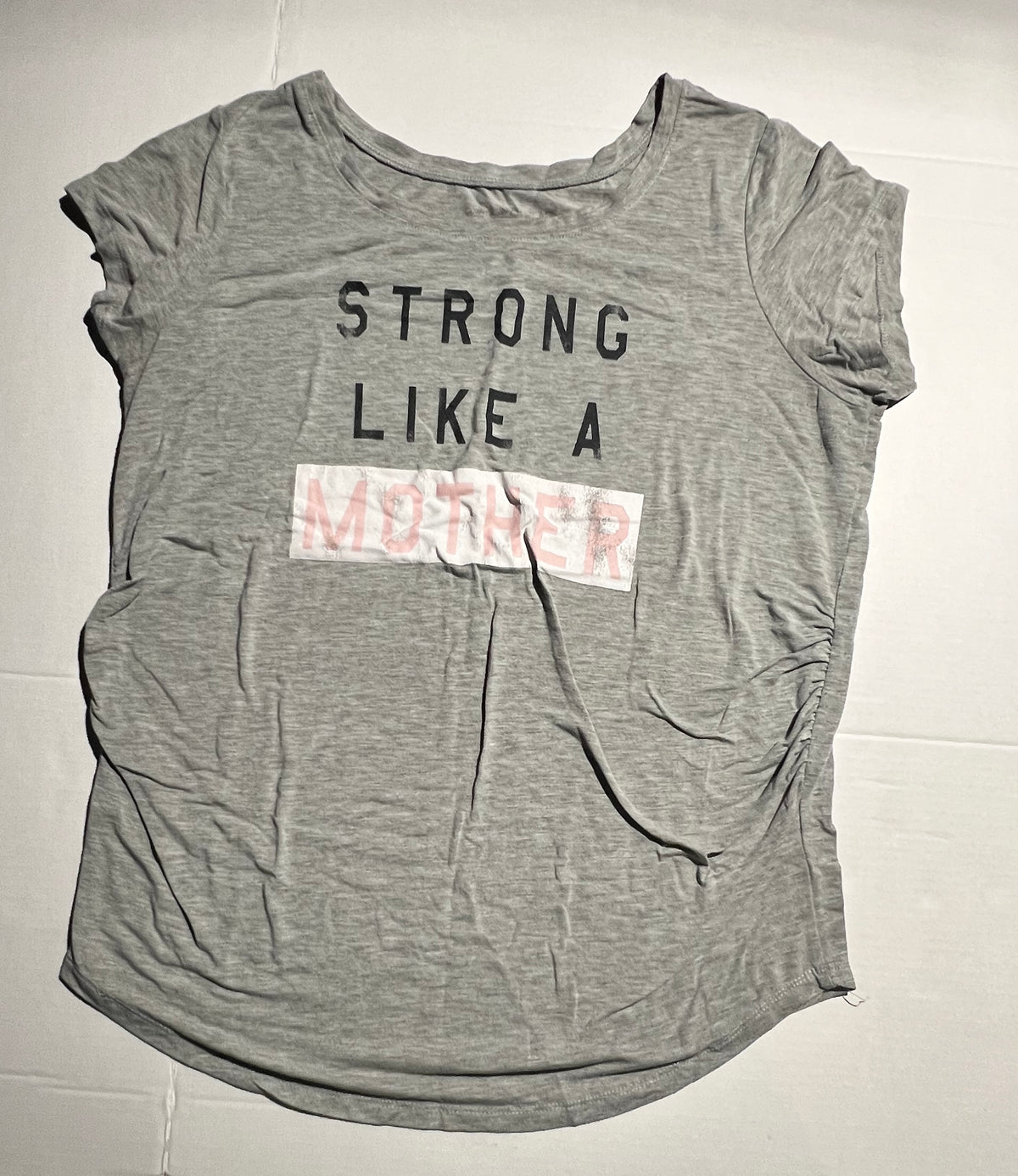 #95 Maternity XL Strong Like A Mother Distressed Tee