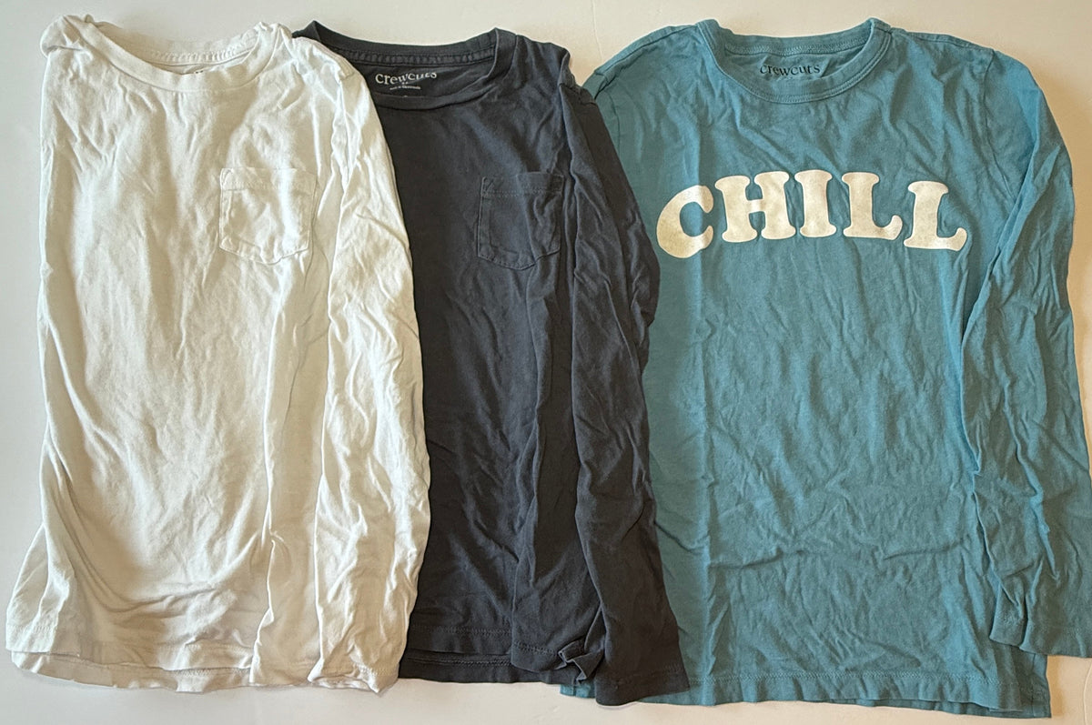 Seller 156_Jcrew Factory LS Tee set of 3 Boy size 8