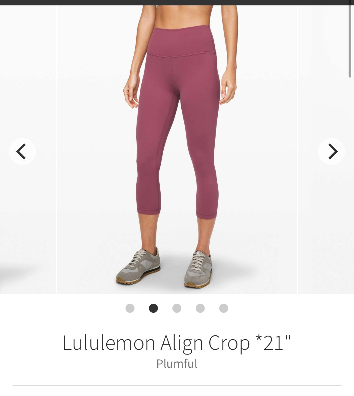 #133 Lululemon Sz 6 Align Crop 21 inch