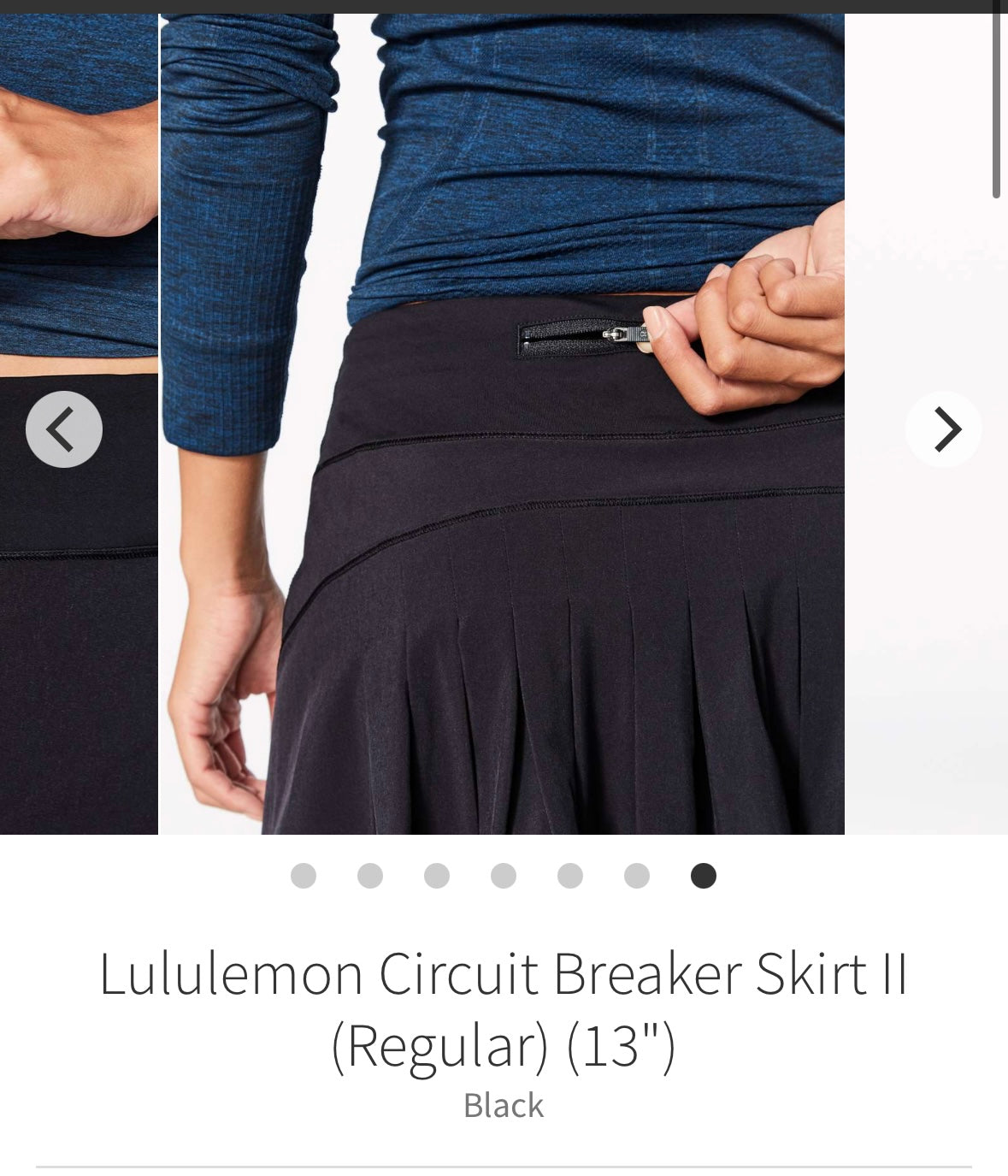 #133 Lululemon Sz 4 Circuit Breaker Skirt Black