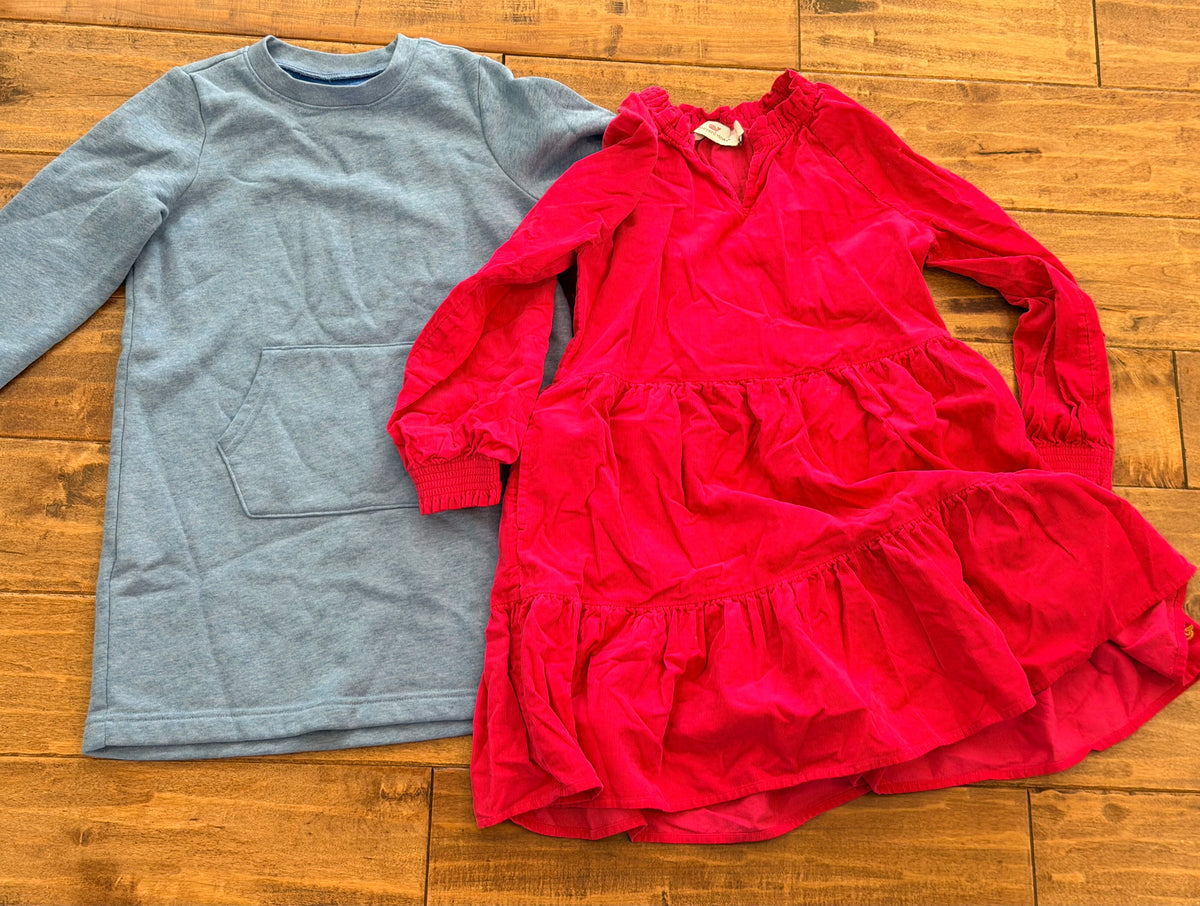 #99 girls primary blue sweater dress and vineyard vines hot pink dress size 7