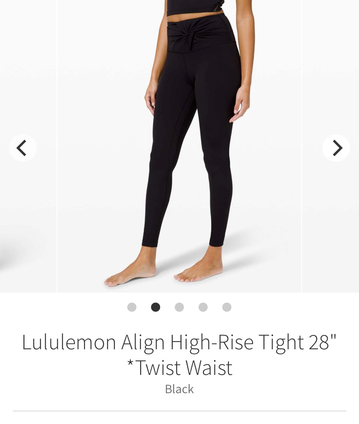 #133 Lululemon Sz 2 Align High Rise Tight 28 inch Twist Waist