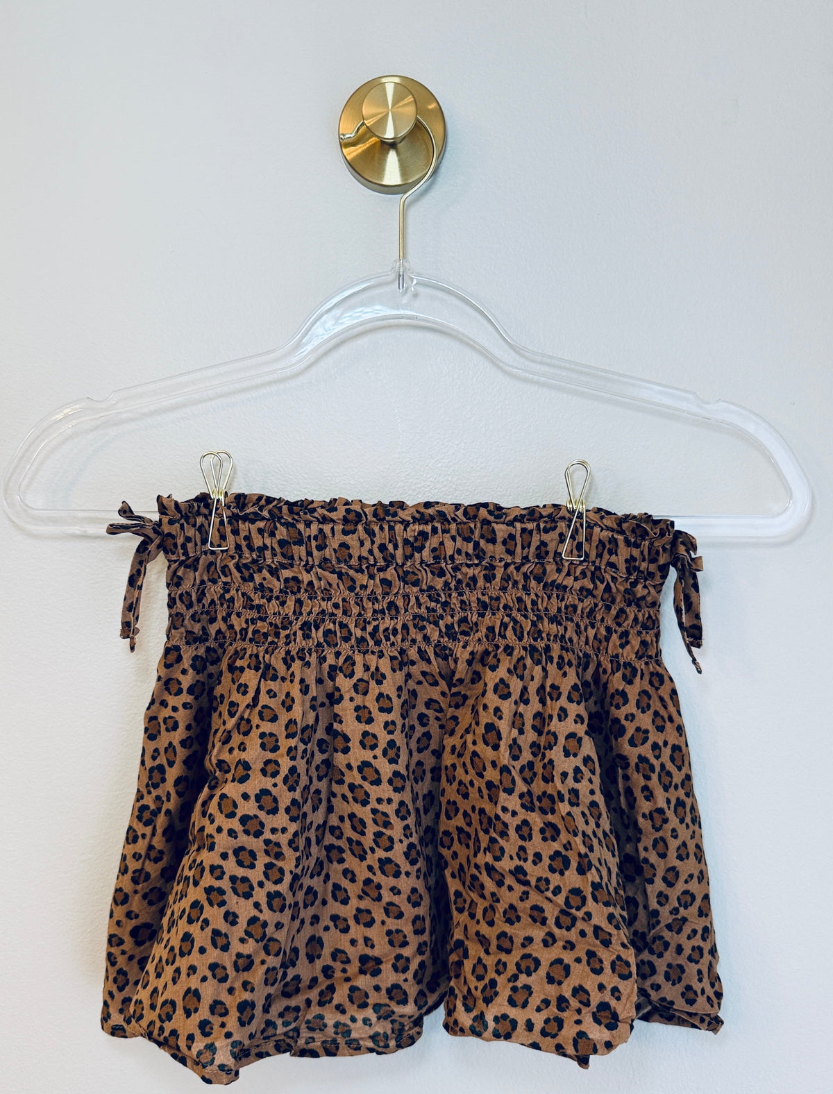 Seller 156_Crewcuts Kids pull on leopard print lined skirt Girls Size Small 6-7