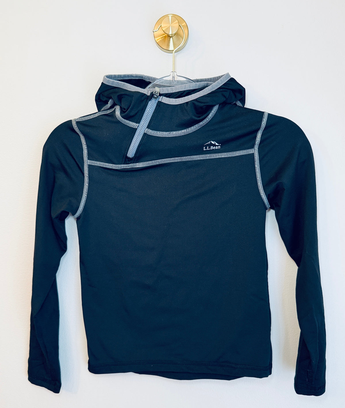 Seller 156_LL Bean Kids Hooded Base Layer with adjustable face mask Size L 6X7