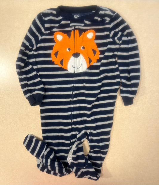 #200 Carter's Tiger Fleece Pajamas 2T