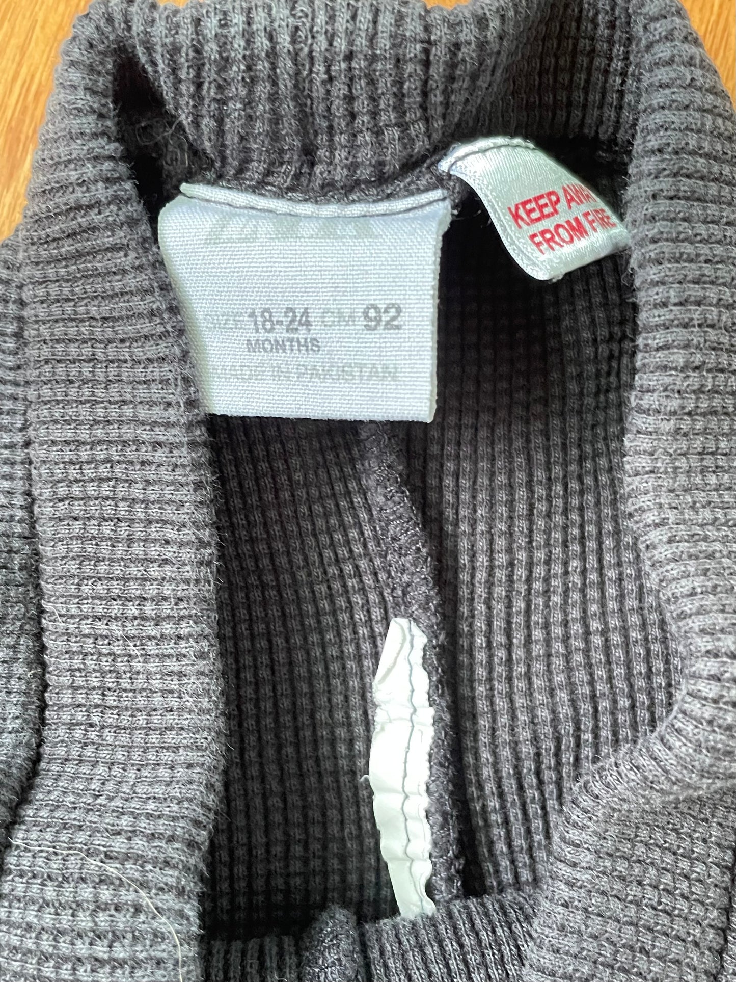 #42 Zara Black Waffle Knit Leggings Girls 18-24 Month