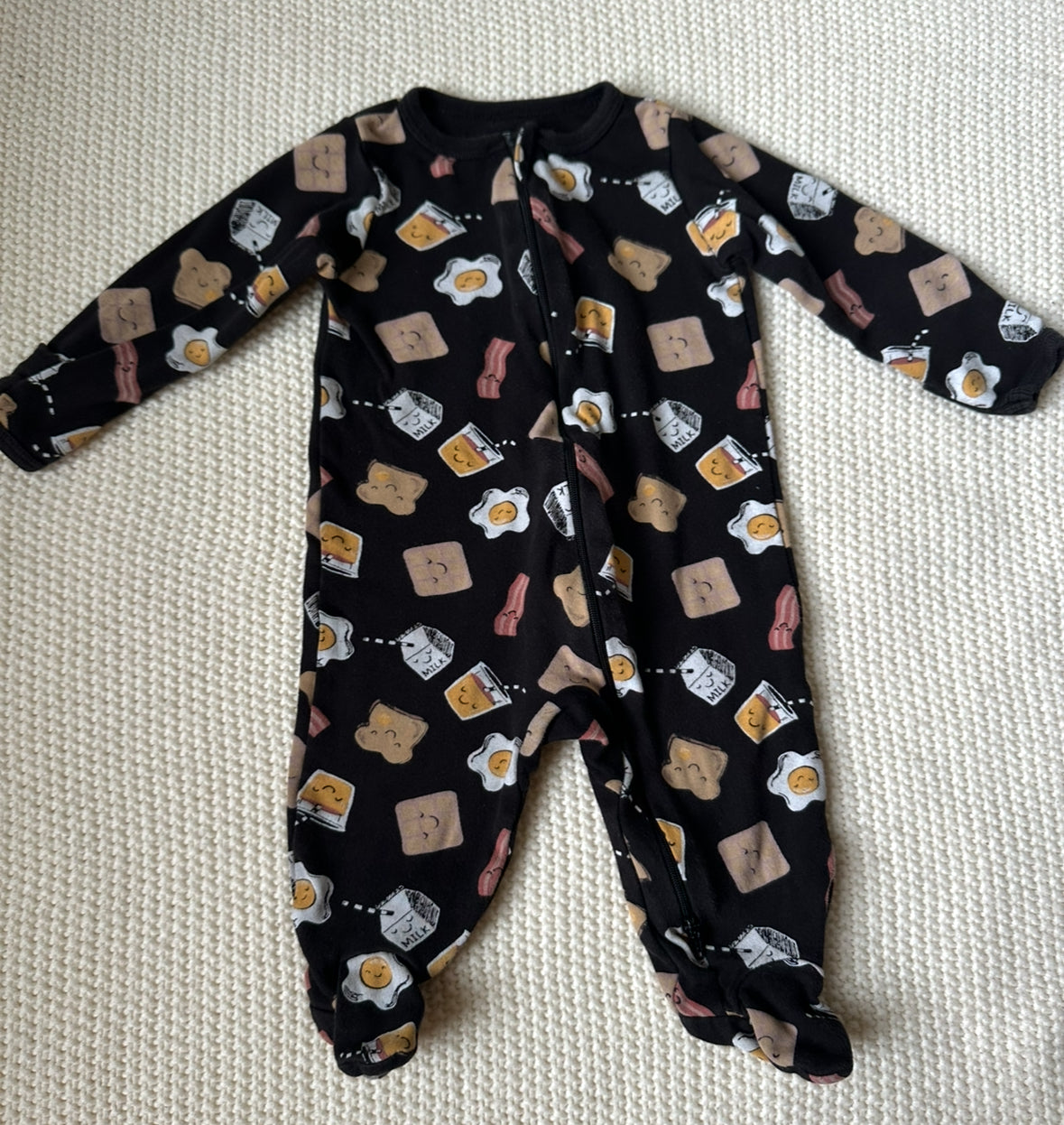 #19 Wonder Nation Breakfast Sleeper Footie Pajamas Gender Neutral 3-6M