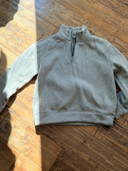#99 boys old navy beige fleece pullover size 8